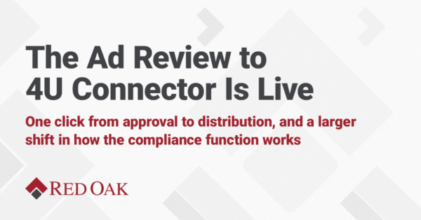 Red Oak Ad Review to 4U Connector announcement graphic