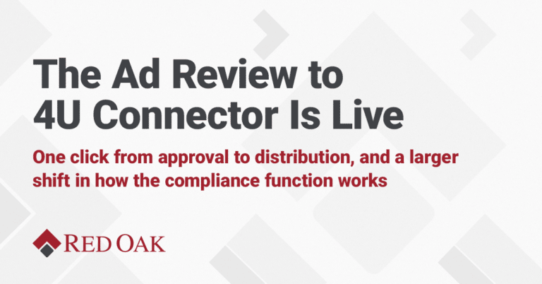 Red Oak Ad Review to 4U Connector announcement graphic